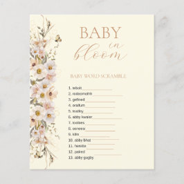Baby in bloom boho neutraal Baby shower spel