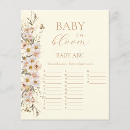 Baby in bloom boho neutraal Baby shower spel