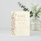Baby in bloom boho neutraal Baby shower spel Briefkaart (Staand voorkant)