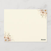 Baby in bloom boho neutraal Baby shower spel Briefkaart (Achterkant)