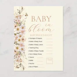 Baby in bloom boho neutraal Baby shower spel Briefkaart