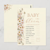Baby in bloom boho neutraal Baby shower spel Briefkaart (Voorkant / Achterkant)