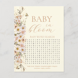 Baby in bloom boho neutraal Baby shower spel Briefkaart