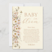 Baby in Bloom Boho Neutral Baby shower Bedankkaart (Voorkant)
