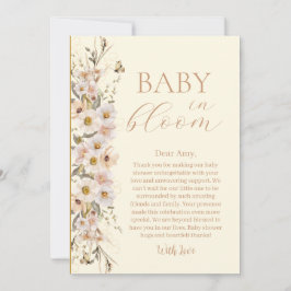 Baby in Bloom Boho Neutral Baby shower Bedankkaart