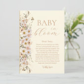 Baby in Bloom Boho Neutral Baby shower Bedankkaart (Staand voorkant)