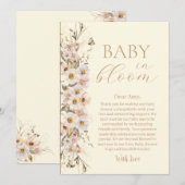 Baby in Bloom Boho Neutral Baby shower Bedankkaart (Voorkant / Achterkant)