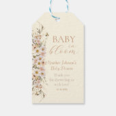 Baby in Bloom Boho Neutral Baby shower Cadeaulabel (Achterkant)