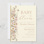 Baby in Bloom Boho Neutral Baby shower Kaart (Voorkant)