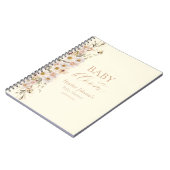 Baby in Bloom Boho Neutral Baby shower Notitieboek (Linkerzijde)