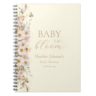 Baby in Bloom Boho Neutral Baby shower Notitieboek