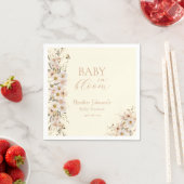 Baby in Bloom Boho Neutral Baby shower Servet (Insitu)