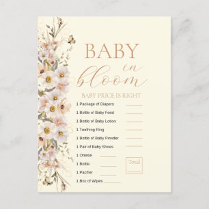 Baby In Bloom Boho Neutrale Baby Shower Spel Briefkaart