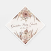 Baby in Bloom boho pampas gras meisje baby shower Servet (Hoek)
