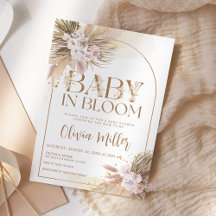 Baby in Bloom Boho Pampas Grass Baby shower