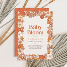 Baby in Bloom Boho Retro Bloemen Meisje Baby showe