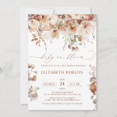 Baby in Bloom Boho Waterverf Floral Baby shower Kaart (Voorkant)