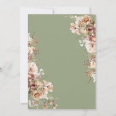 Baby in Bloom Boho Waterverf Floral Baby shower Kaart (Achterkant)