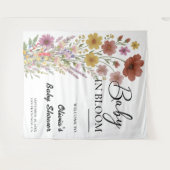 Baby in Bloom | Boho Wilde Bloemenscherm Wandkleed (Voorkant (horizontaal))
