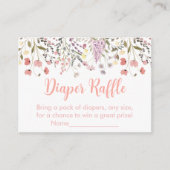 Baby in Bloom Boho Wildflower Baby Luier Raffle Informatiekaartje (Voorkant)