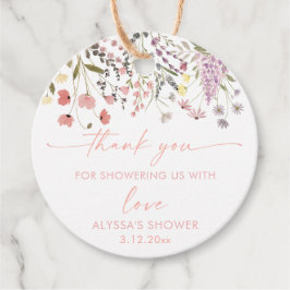 Baby in Bloom Boho Wildflower Baby shower Bedankjes Labels