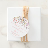 Baby in Bloom Boho Wildflower Baby shower Bedankjes Labels (In situ)