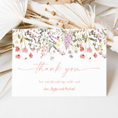 Baby in Bloom Boho Wildflower Baby shower Bedankkaart