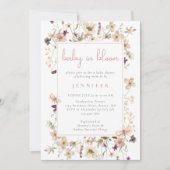 Baby in Bloom Boho Wildflower Baby shower Kaart (Voorkant)
