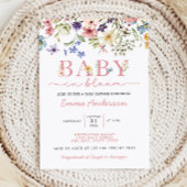 Baby in Bloom Boho Wildflower Baby shower Kaart