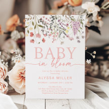Baby in Bloom Boho Wildflower Baby shower