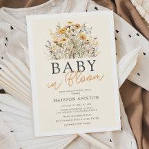 Baby in Bloom Boho Wildflower Baby shower