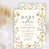 Baby in Bloom Boho Wildflower Baby shower Kaart