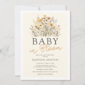 Baby in Bloom Boho Wildflower Baby shower Kaart (Voorkant)