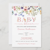 Baby in Bloom Boho Wildflower Baby shower Kaart (Voorkant)