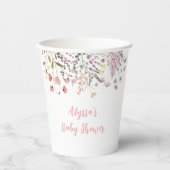 Baby in Bloom Boho Wildflower Baby shower Papieren Bekers (Voorkant)