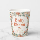 Baby in Bloom Boho Wildflower Baby Shower Papieren Bekers (Voorkant)