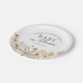 Baby In Bloom Boho Wildflower Baby Shower Papieren Bordje (Gekanteld)