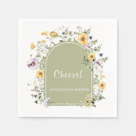 Baby in Bloom Boho Wildflower Baby shower Servet