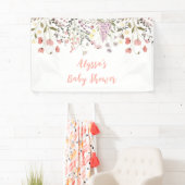 Baby in Bloom Boho Wildflower Baby shower Spandoek (Insitu)