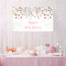 Baby in Bloom Boho Wildflower Baby shower Spandoek