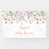 Baby in Bloom Boho Wildflower Baby shower Spandoek (Horizontaal)
