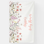 Baby in Bloom Boho Wildflower Baby shower Spandoek (Verticaal)