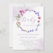 Baby in Bloom Boho Wildflower Floral Baby shower Kaart (Voorkant)