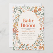 Baby in Bloom Boho Wildflower Meisje Baby shower Kaart (Voorkant)