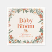 Baby in Bloom Boho Wildflower Meisje Baby shower Servet (Voorkant)