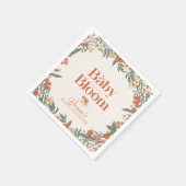 Baby in Bloom Boho Wildflower Meisje Baby shower Servet (Hoek)