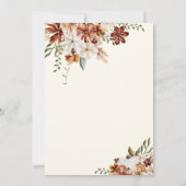 Baby in Bloom Boho Wildflower Rustiek Baby shower Kaart (Achterkant)