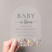 Baby in Bloom Boho Wildflowers Arch Baby shower Acryl Uitnodigingen (Insitu (Draagbaar))