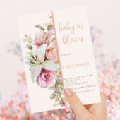 Baby In Bloom Bold Floral Baby shower Uitnodiging