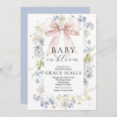 baby in Bloom boog Baby shower Uitnodiging (Voorkant / Achterkant)